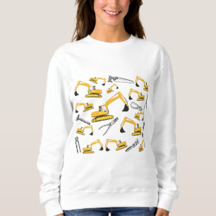Grävverkskonstruktion Lastbilar och Verktyg Mönste T Shirt