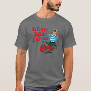 Gravy Boat Kapten Funny Thanksgiving Costume Gift T Shirt