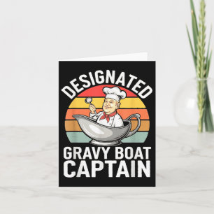 Gravy Boat Kapten Funny Thanksgiving Food Kort