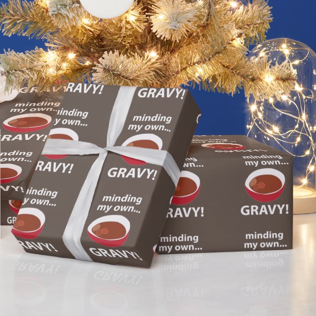 Gravy Minding My Own Gravy Mat Presentpapper (Helgdagar)