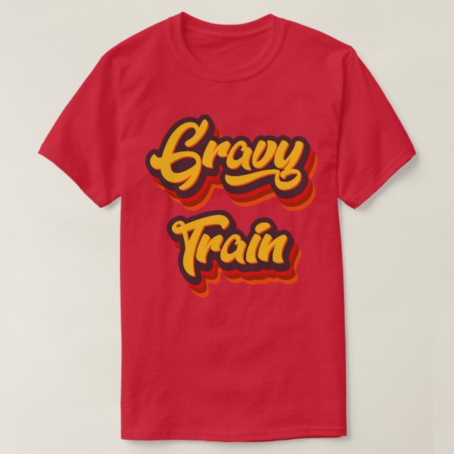 Gravy Tåg Retro Thanksgiving T Shirt (Design framsida)