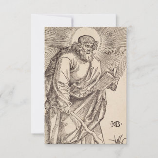 Gravyr av den helige Tomas aposteln heligt kort
