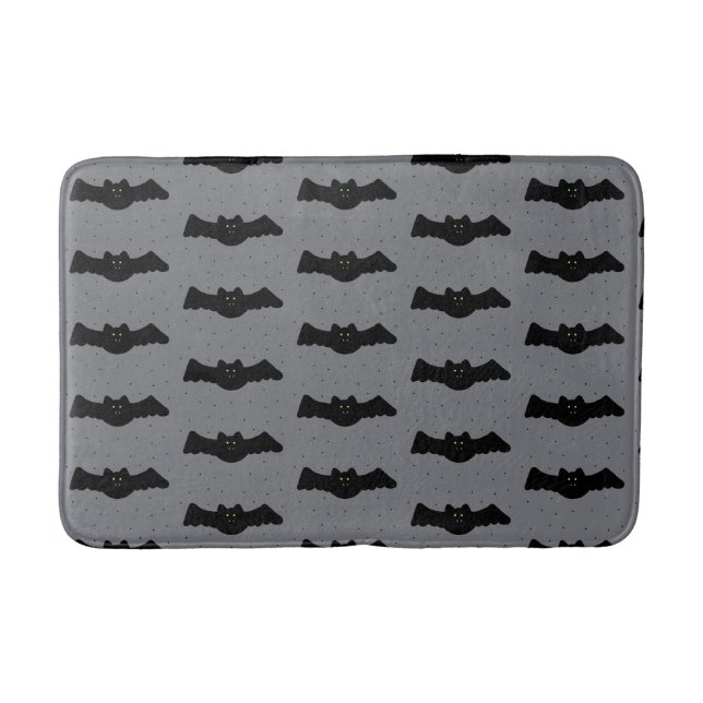Gray and Black Halloween Bats Badrumsmatta (Framsidan)