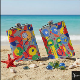 gray Background Primary Color Abstract Shapes Fickplunta