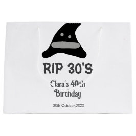 Gray black RIP 30's 40th birthday witch hat hallow