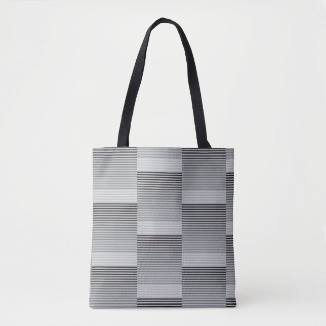Gray, Black, White Stripes Tygkasse (Framsida)