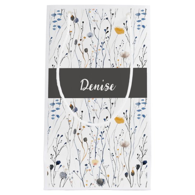 Gray Blue Wildflower Watercolor Monogram (Framsidan)