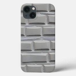 Gray Brick Design iPhone Case Minimal Style