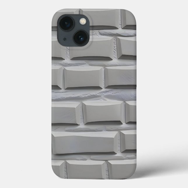 Gray Brick Design iPhone Case Minimal Style (Baksida)