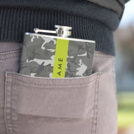 Gray Camouflage Pattern, ditt namn, anpassa Fickplunta