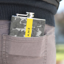 Gray Camouflage Pattern, ditt namn, anpassa Fickplunta