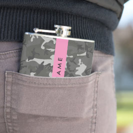 Gray Camouflage Pattern, ditt namn, anpassa Fickplunta