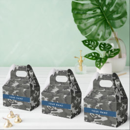 Gray Camouflage Pattern, ditt namn, anpassa Presentaskar