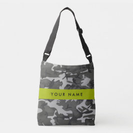 Gray Camouflage Pattern, ditt namn, anpassa Tygkasse