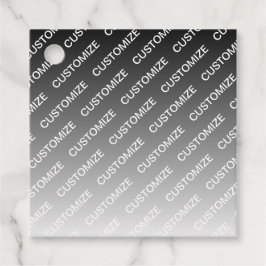 Gray (changeable color) Ombre & Text Pattern Gåvor Etiketter