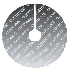 Gray (changeable color) Ombre & Text Pattern Julgransmatta Borstad Polyester