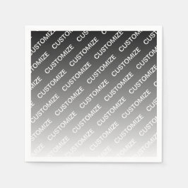 Gray (changeable color) Ombre & Text Pattern Pappersservett