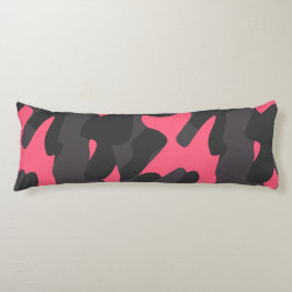 Gray, Charcoal and pink camo Kroppskudde