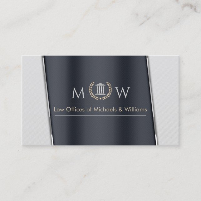 Gray/Charcoal Corporate Visitkort (Framsida)