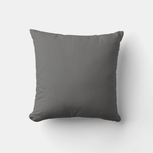 Gray, charcoal gray solid color kudde (Framsida)