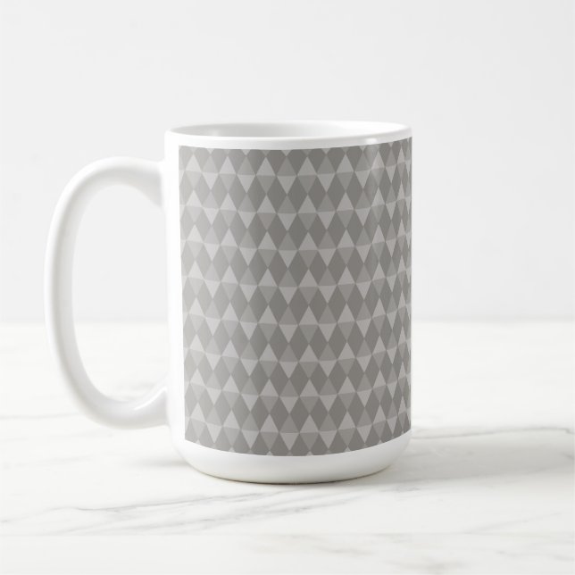 Gray Diamond Pattern Kaffemugg (Vänster)