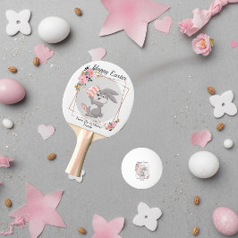 Gray Easter Bunny Personalized Ping Pong Ball Pingisboll