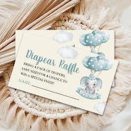 Gray Elephant Baby shower boy Tilläggskort
