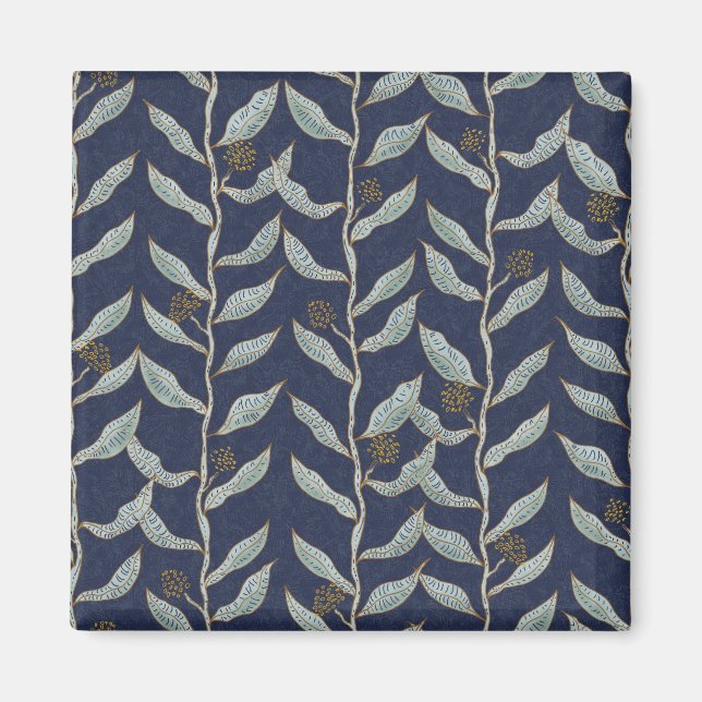 Gray floral vines  magnet (Framsidan)