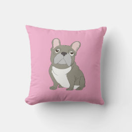 Gray French Bulldog Kudde