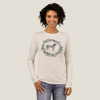 Gray Horse Longsleeve Shirt T Shirt