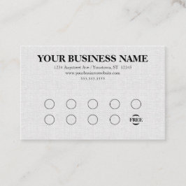 Gray Linen Look Generic Rewards Visitkort