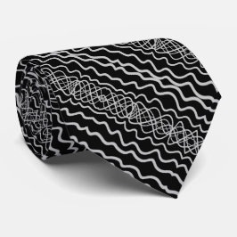 Gray On Black Curvy Twisty Line Drawing Pattern Slips