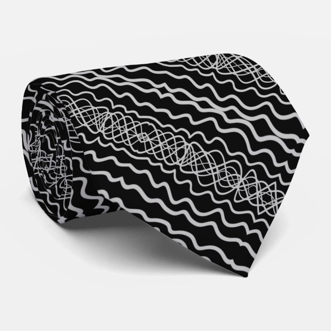 Gray On Black Curvy Twisty Line Drawing Pattern   Slips (Rullad)