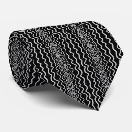 Gray On Black Curvy Twisty Line Drawing Pattern Slips
