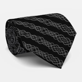 Gray On Black Twisted Curvy Line Drawing Pattern Slips