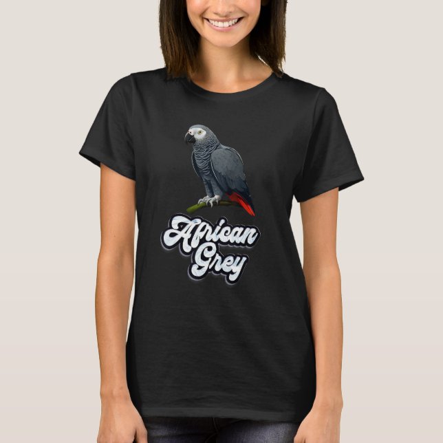 Gray Parrot Bird  Parrots Parrot African Grey  1 T Shirt (Framsida)