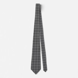 Gray Plaid Tartan Neck Tie Slips