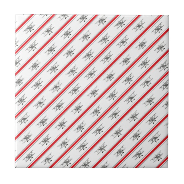 Gray Plane Red Lines Airplanes Pilot Plane Kakelplatta (Framsidan)