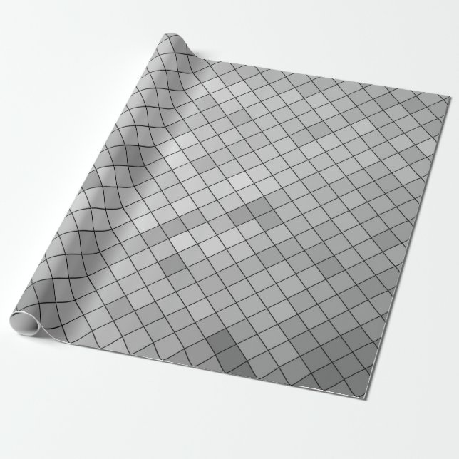 Gray polygonal illustration, which consist of tria presentpapper (Utrullad)