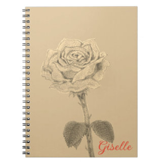 gray rose anteckningsbok