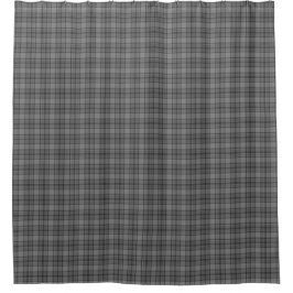 Gray Tartan Plaid Shower Curtain