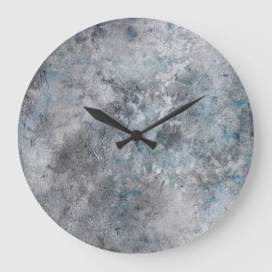 Gray textured concrete wall background stor klocka
