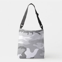 Gray Urban Military Camouflage Pattern Axelväska