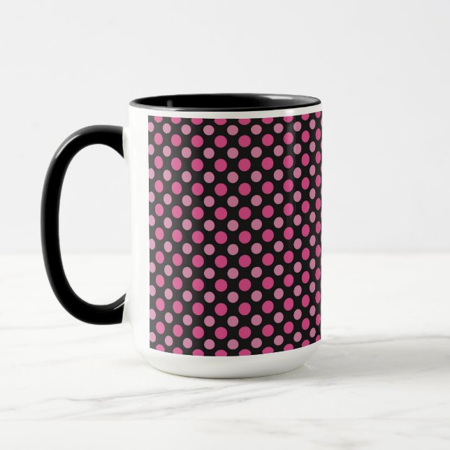 gray with pink dots mugg (Vänster)