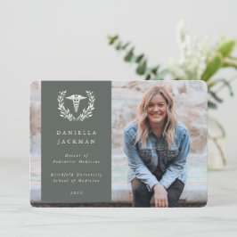 GrayGreen Caduceus Medical School Studenten Photo Meddelande