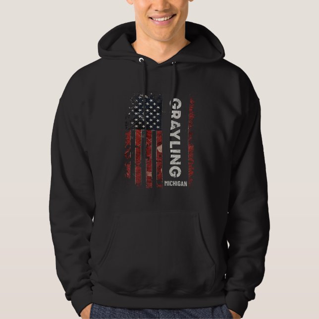Grayling Michigan Hoodie (Framsida)