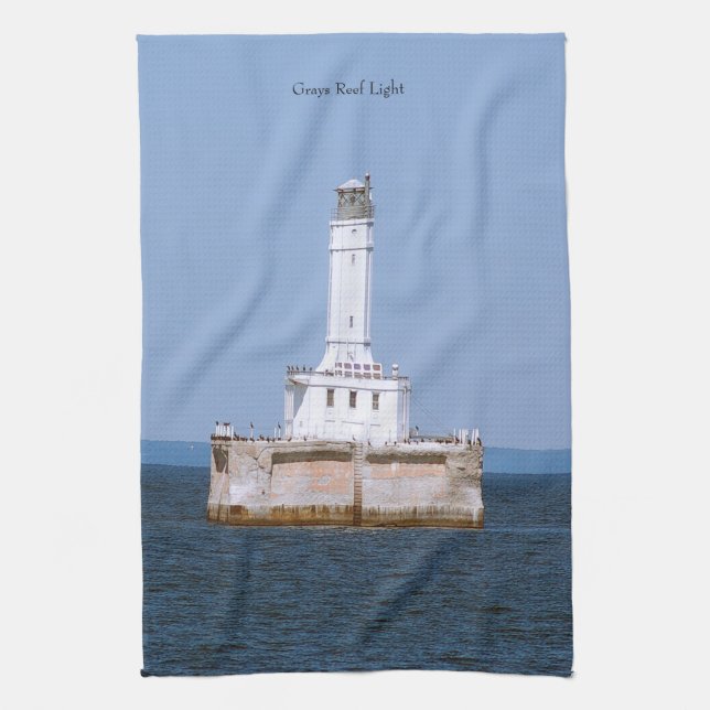 Grays Reef Light kökshandduk (Vertikal)