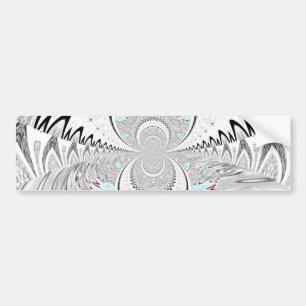 Grayscale Kaleidoscope Art-utskrift Bildekal