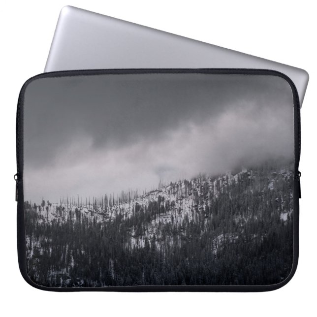 GRAYSCALE PHOTO AV TRÄD LAPTOP FODRAL (Framsidan)