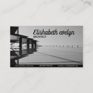Grayscale Photography of Bridge Visitkort
